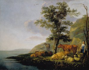 Vee bij een Rivier
